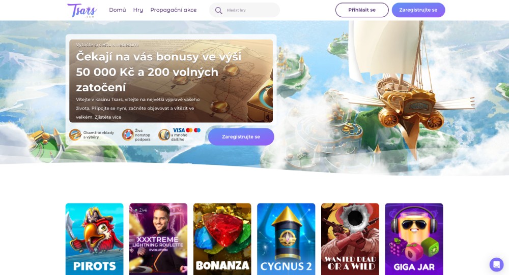 tsars casino web
