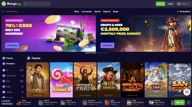 Bongo.gg casino preview