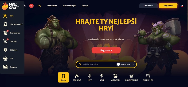 Hell Spin casino design