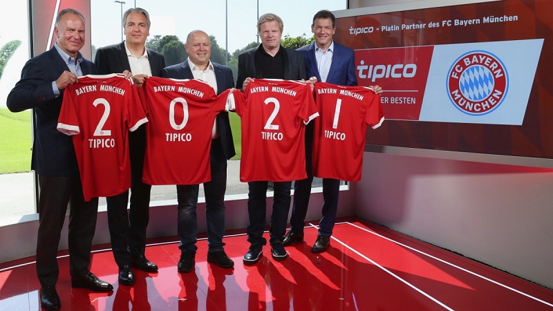 Tipico is sponsor of football club Bayern Munich