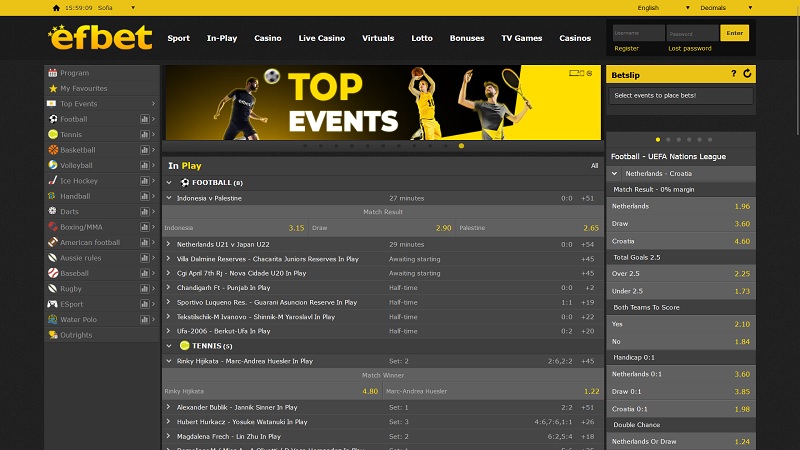 Bookmaker efbet