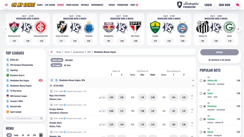 OhMySpins bookmaker