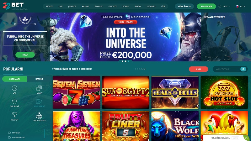22Bet slot machines (slots)