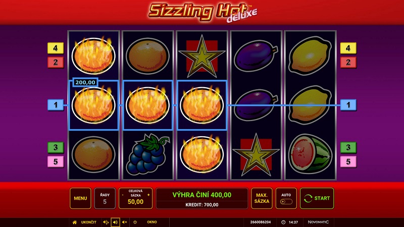 Sizzling Hot deluxe náhled hry