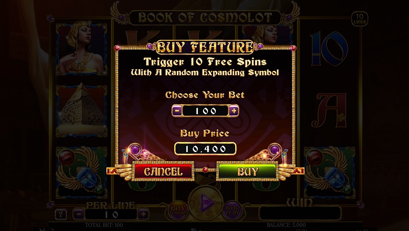 Book of Cosmolot náhled automatu
