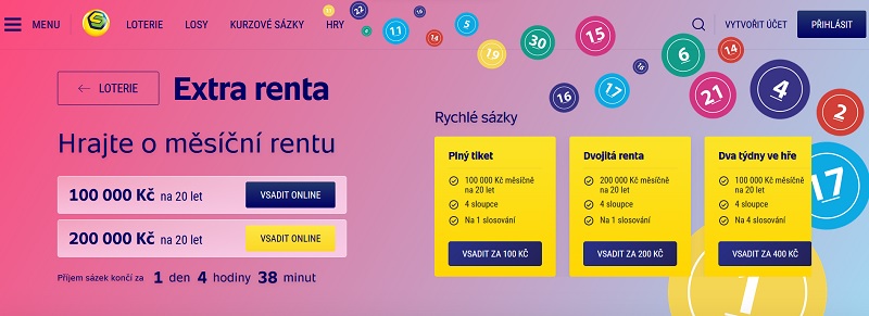 Extra renta from Sazka