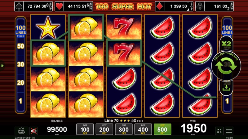 100 Super Hot náhled automatu