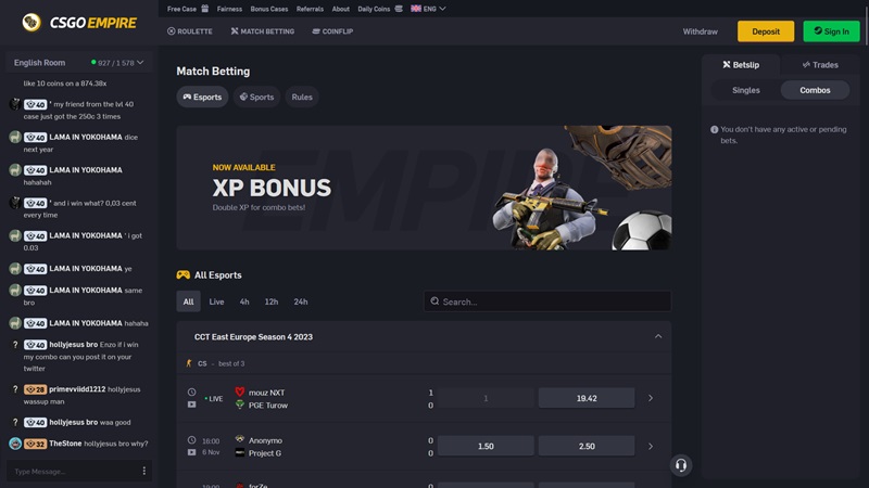 CSGOEmpire gambling website