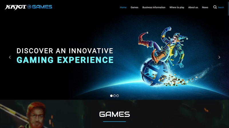 Website of the game developer Kajot Games