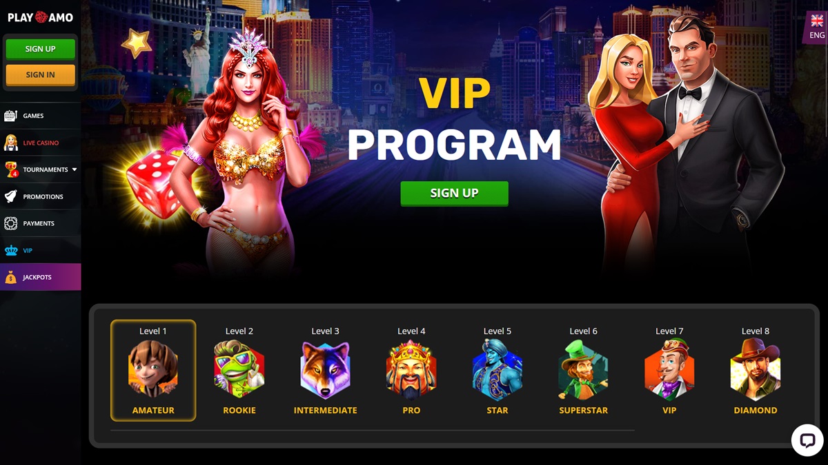 Náhled webových stránek online casina Playamo
