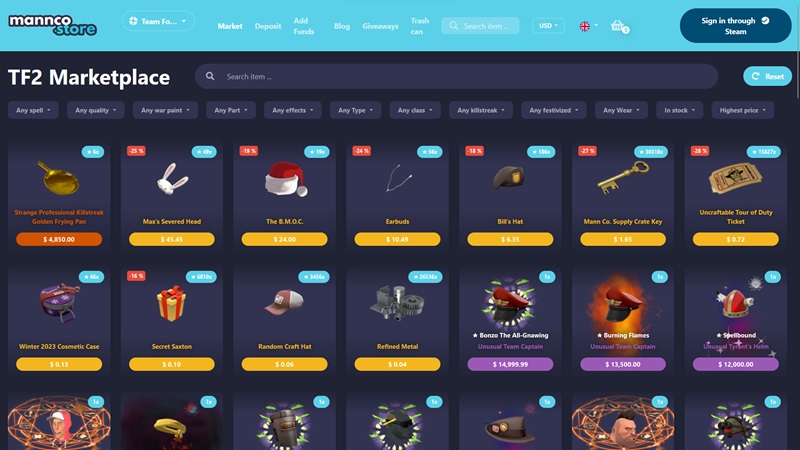 Online marketplace Mannco.store