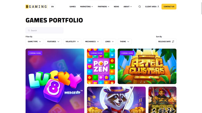 BGaming developer website