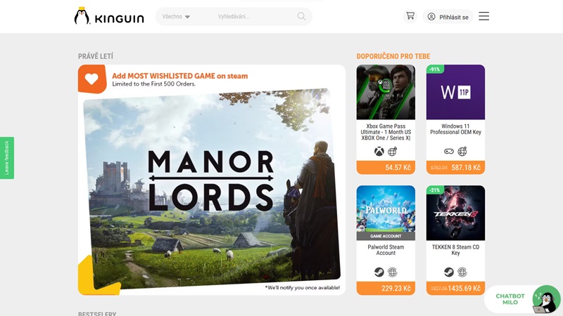 Kinguin store website