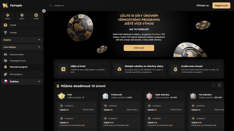 Fairspin loyalty program
