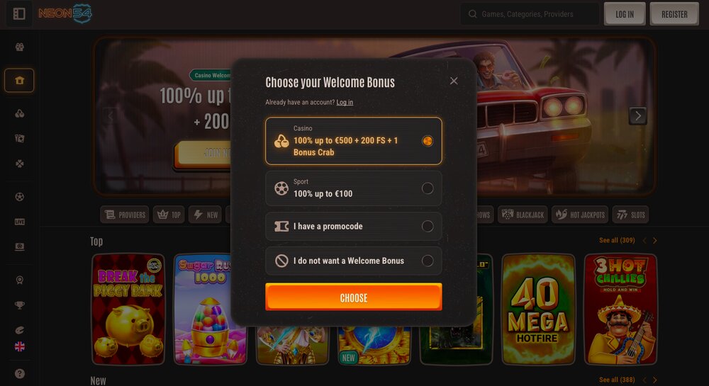 Neon54 registration