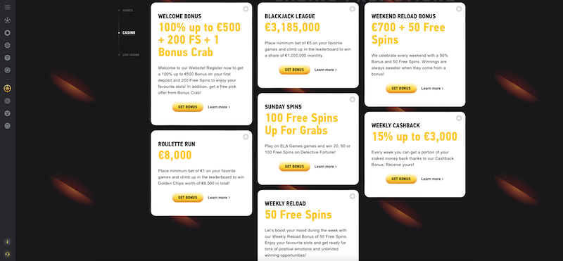 FEZbet bonuses