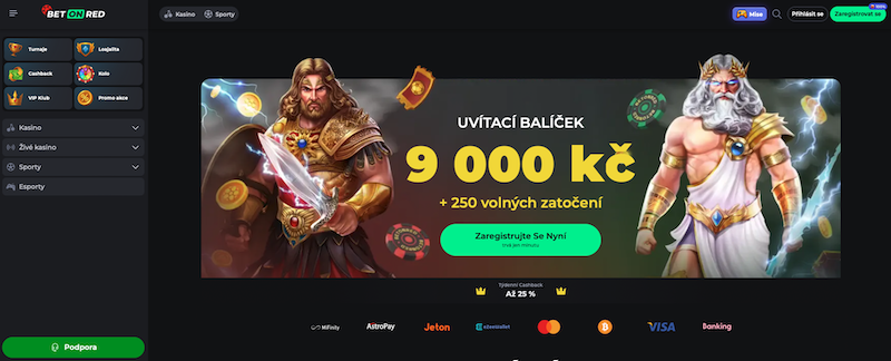 Free spins in BetOnRed online casino