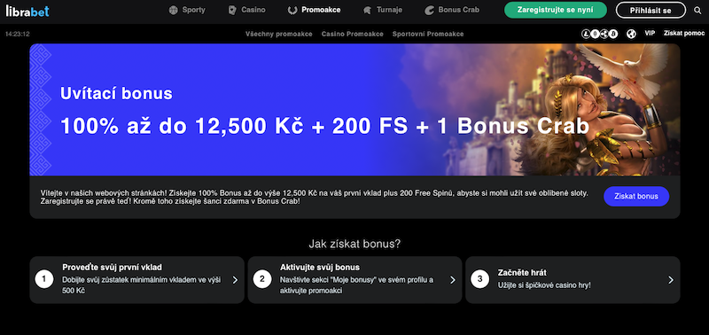 Welcome bonus at the LibraBet online casino