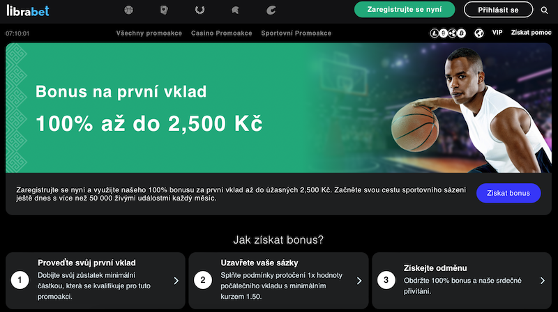 Welcome bonus at the LibraBet sportsbook