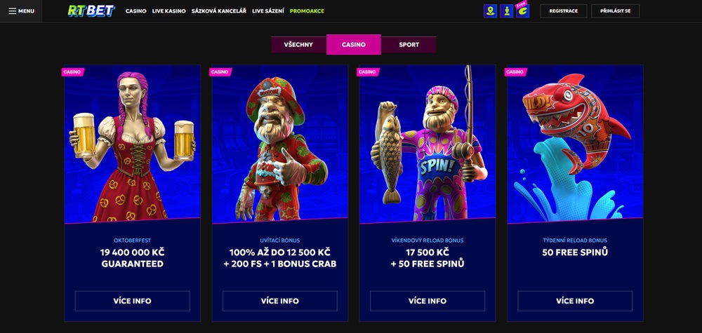  RTbet bonuses