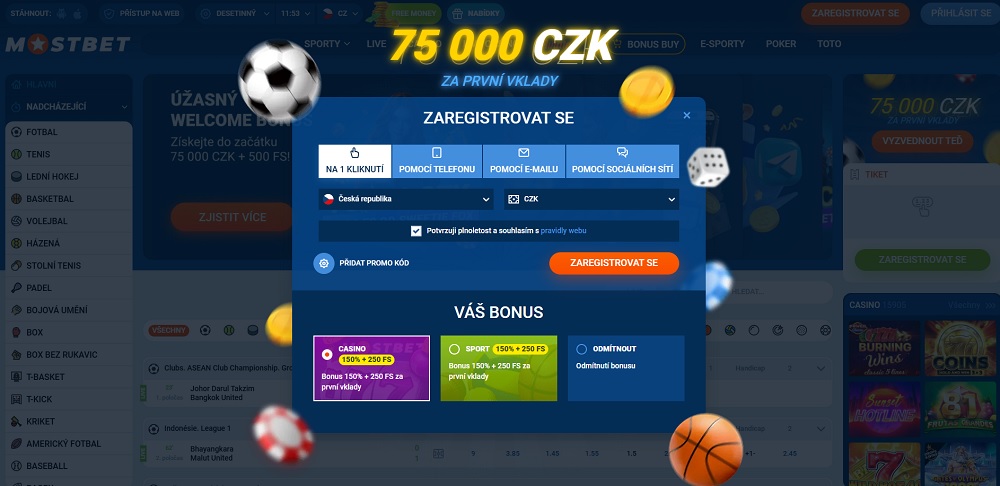 Mostbet registration preview