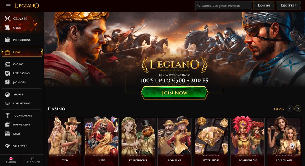 Casino Legiano homepage