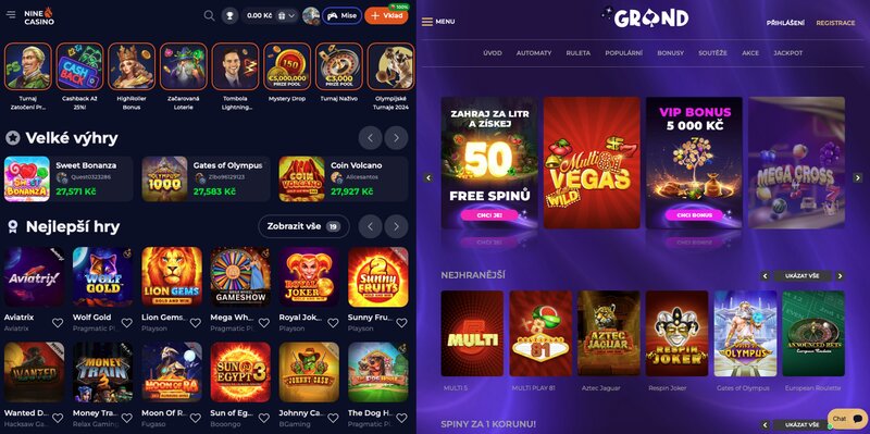 Reasons why NineCasino is better than casino Grandwin