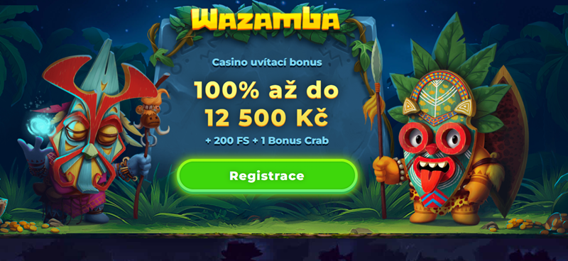 Wazamba casino landing page