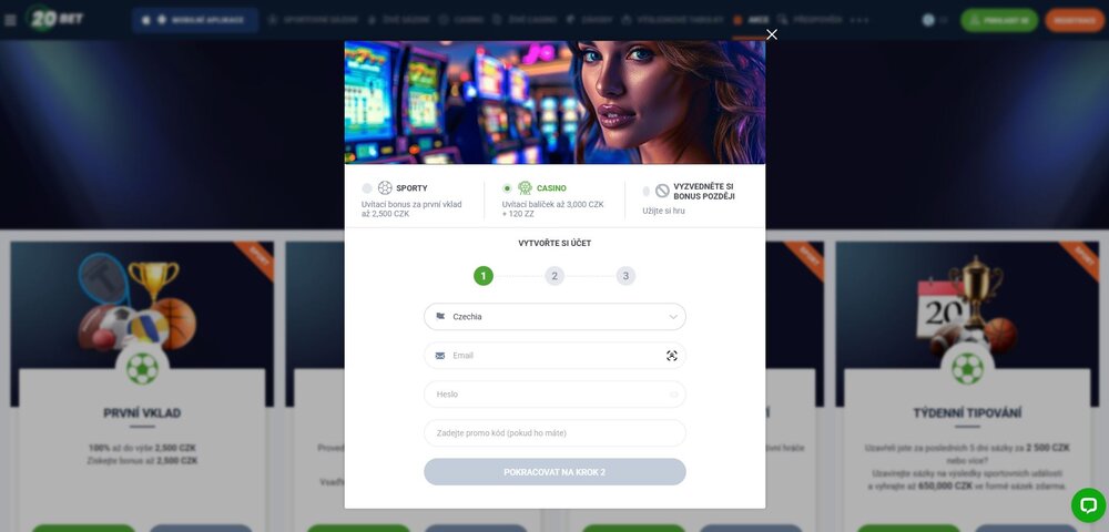 20bet registration