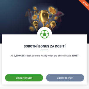 20BET Saturday reload bonus