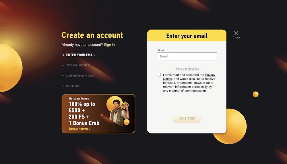 FEZbet registration