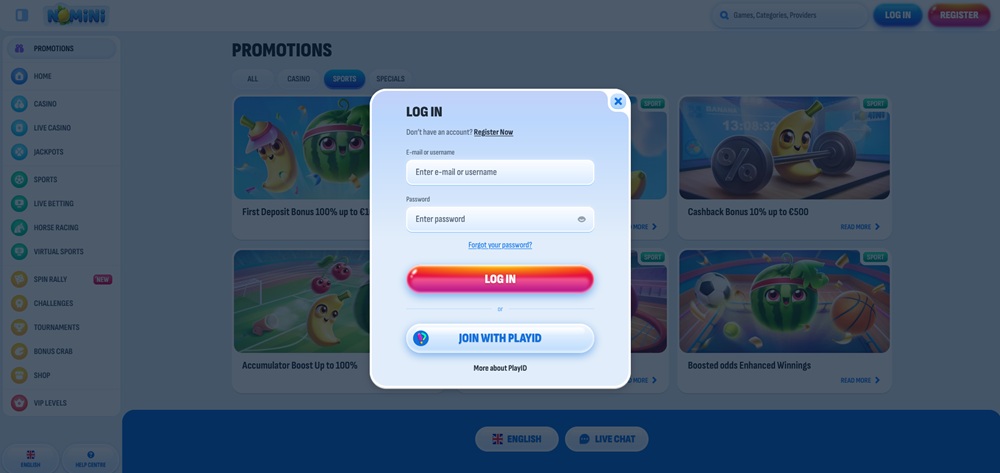Nomini login