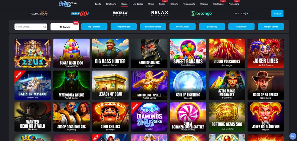 MyStake top slots úvod en