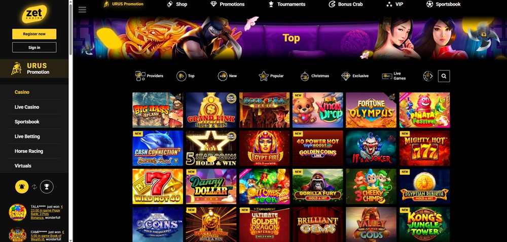 ZetCasino slots en
