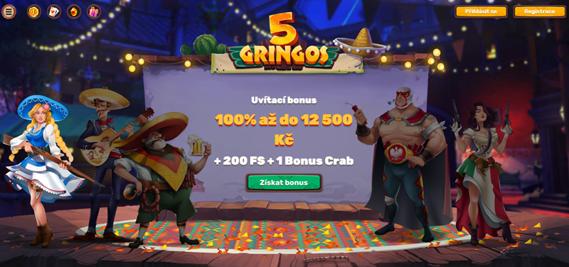 5Gringos welcome bonus intro