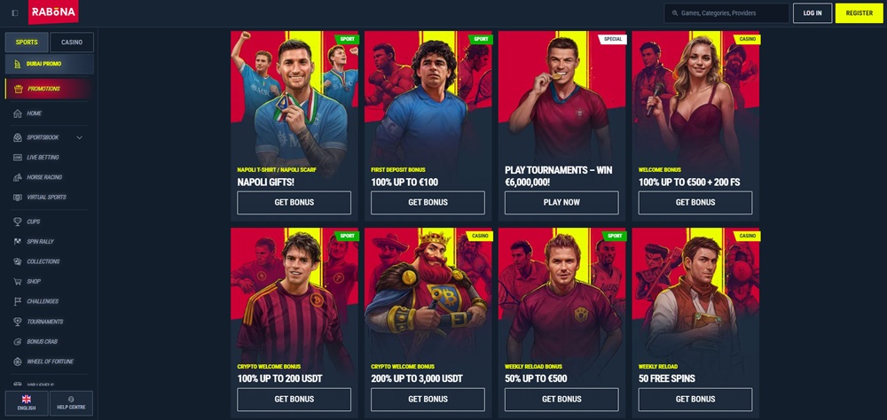 Rabona bonuses