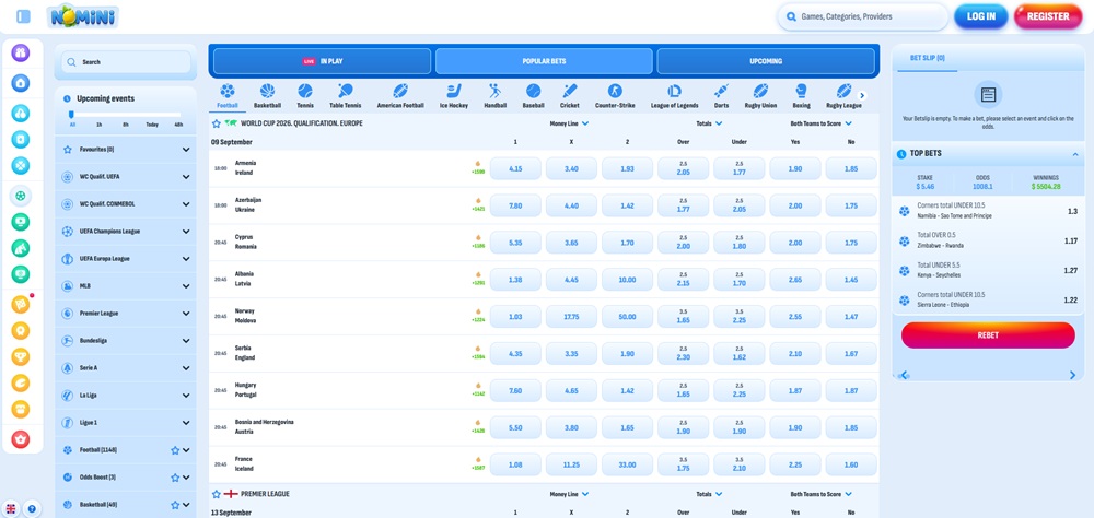 Nomini sportsbook