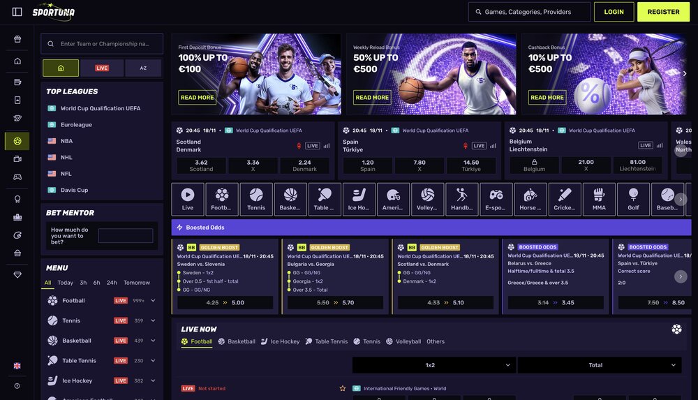 Sportuna sportsbook
