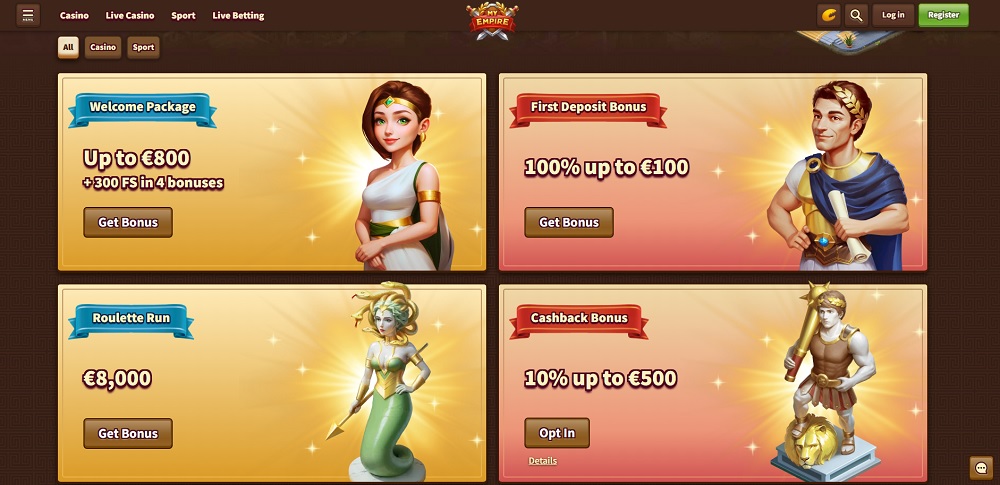 My Empire bonuses