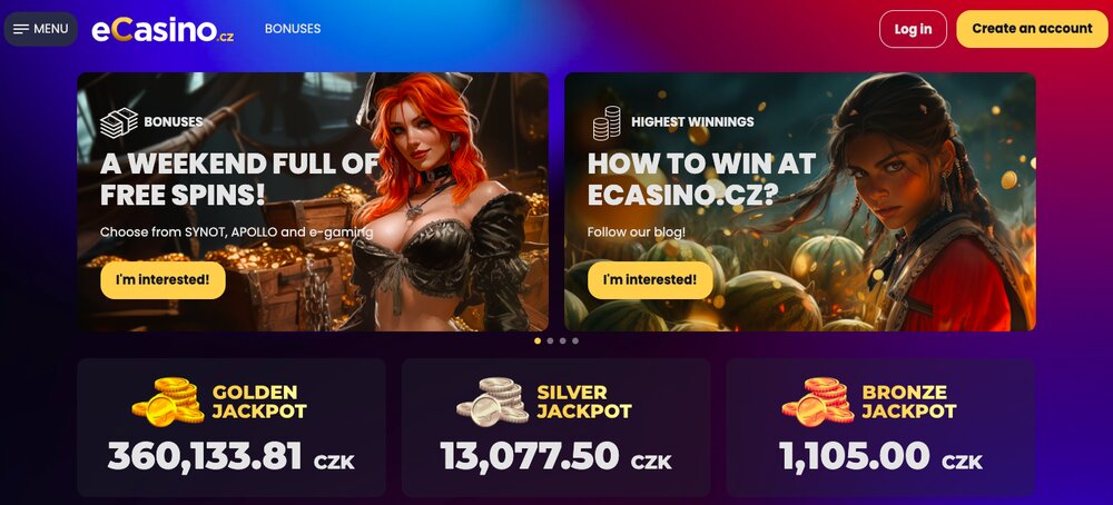 eCasino homepage