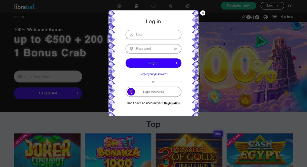 LibraBet login