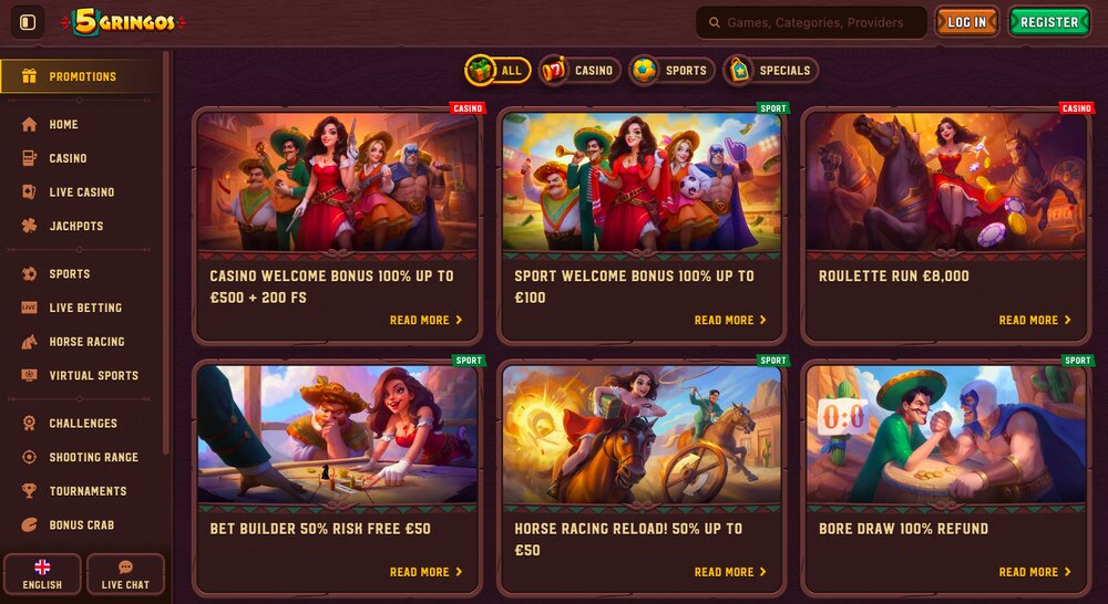5gringos bonuses