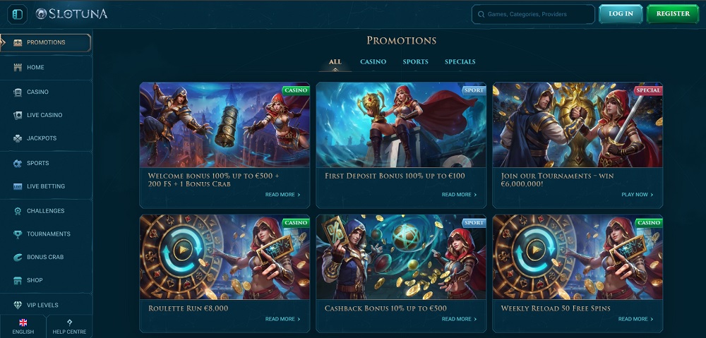 Slotuna no deposit bonus