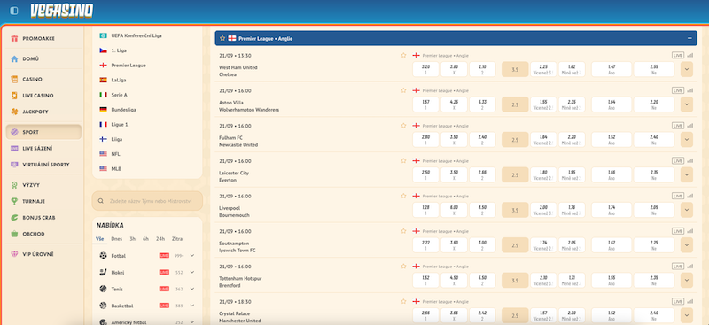 Betting office Vegasino