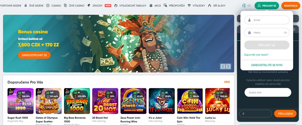 Preview of the Ivibet platform login form with a welcome bonus for the online casino