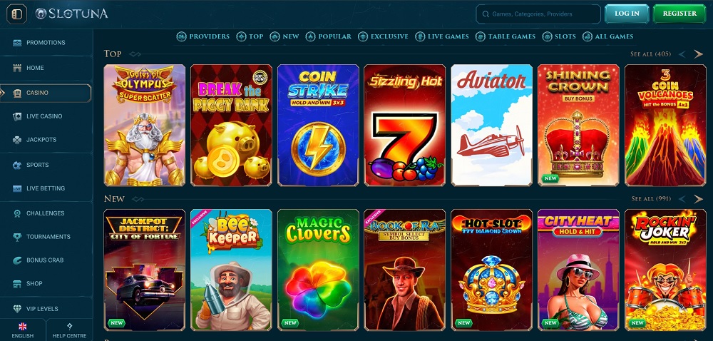Slotuna top slots