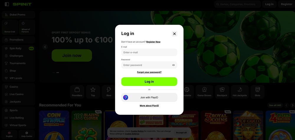 Spinit login en