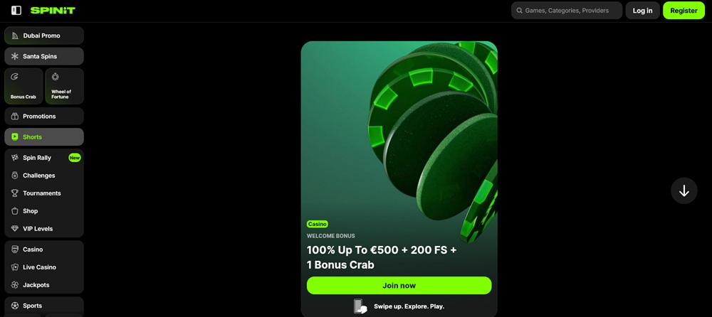 Spinit homepage