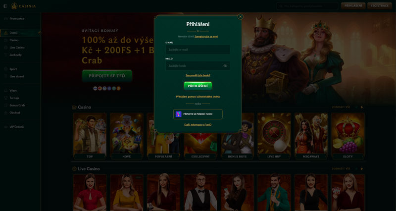 Casinia login guide
