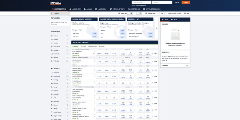 Pinnacle bookmaker